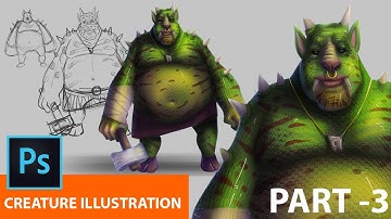 Creature Illustration From Basic | In Photoshop | Part-3