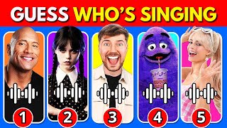 Guess Who's Singing | The Rock, Grimace, Mr Beast, Wednesday Addams, Barbie