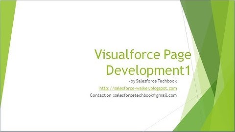 Visualforce Page Development-1(Basics & Different Controllers)