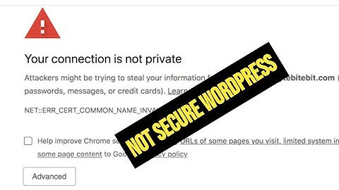 Not Secure WordPress Website Problem Solved 2022