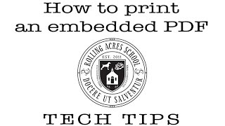 How to Print Embedded PDF