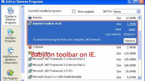 How to Uninstall Babylon Toolbar (removal guide)