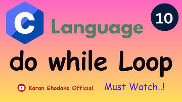do while loop in C programming | do while loop | C Language Tutorials For Begineers | #programming