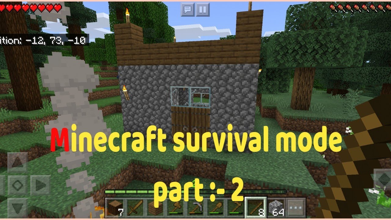 Minecraft survival mode Part :- 2 #youtubevideo #minecraft - YouTube