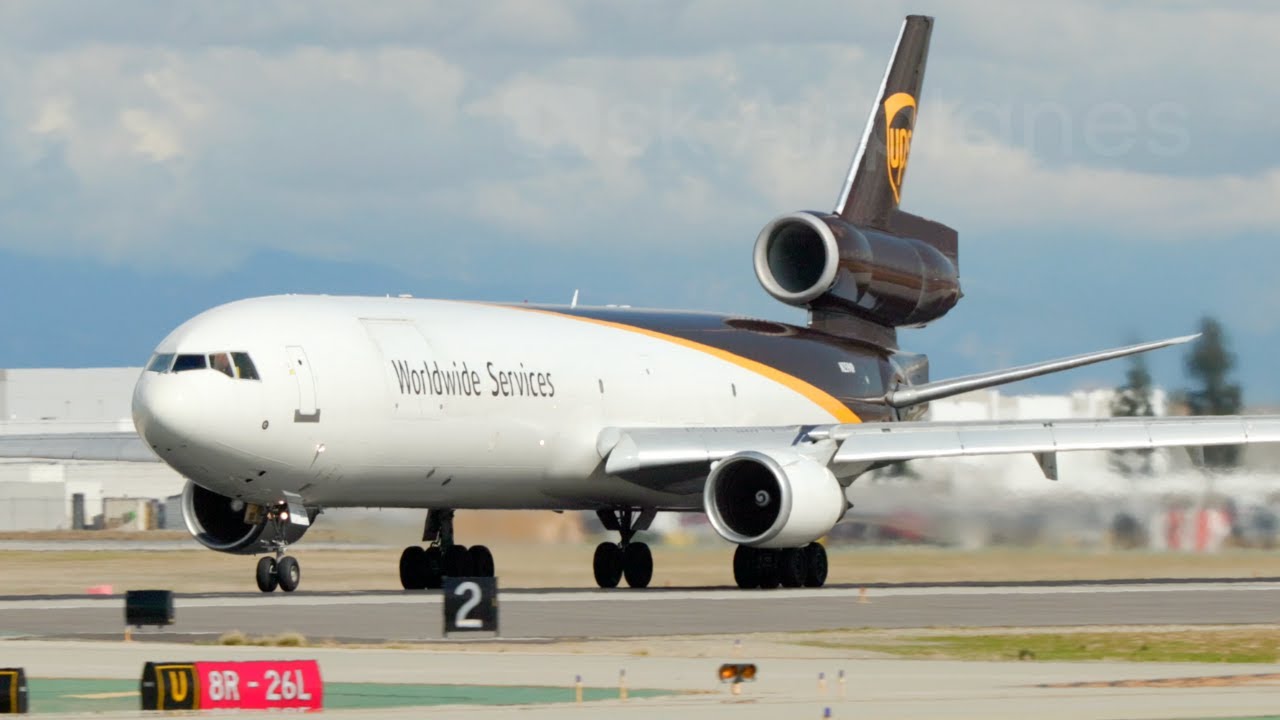 UPS Cargo MD-11F Takeoff at Ontario Airport | N259UP - YouTube
