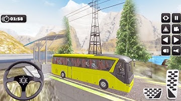 Offroad Coach Bus Driving Simulator - Uphill Mobile Bus Transporter Drive - Android Gameplay