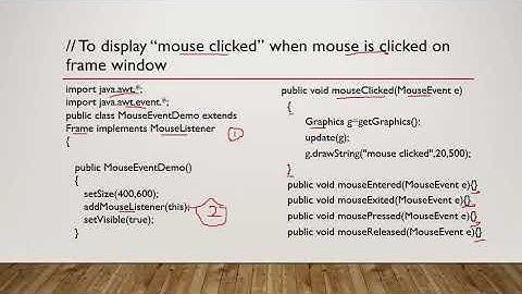 Java | Adapter Classes | B.Sc. IT - Unit V