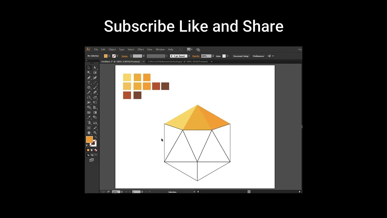 Polygon design in Adobe Illustrator 