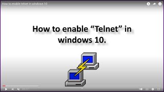 How To Enable Telnet Server On Your Win 10 2022