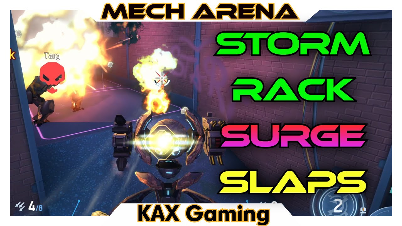 STORM RACKS on SURGE was kinda BUSTED in 2v2 - Mech Arena - YouTube