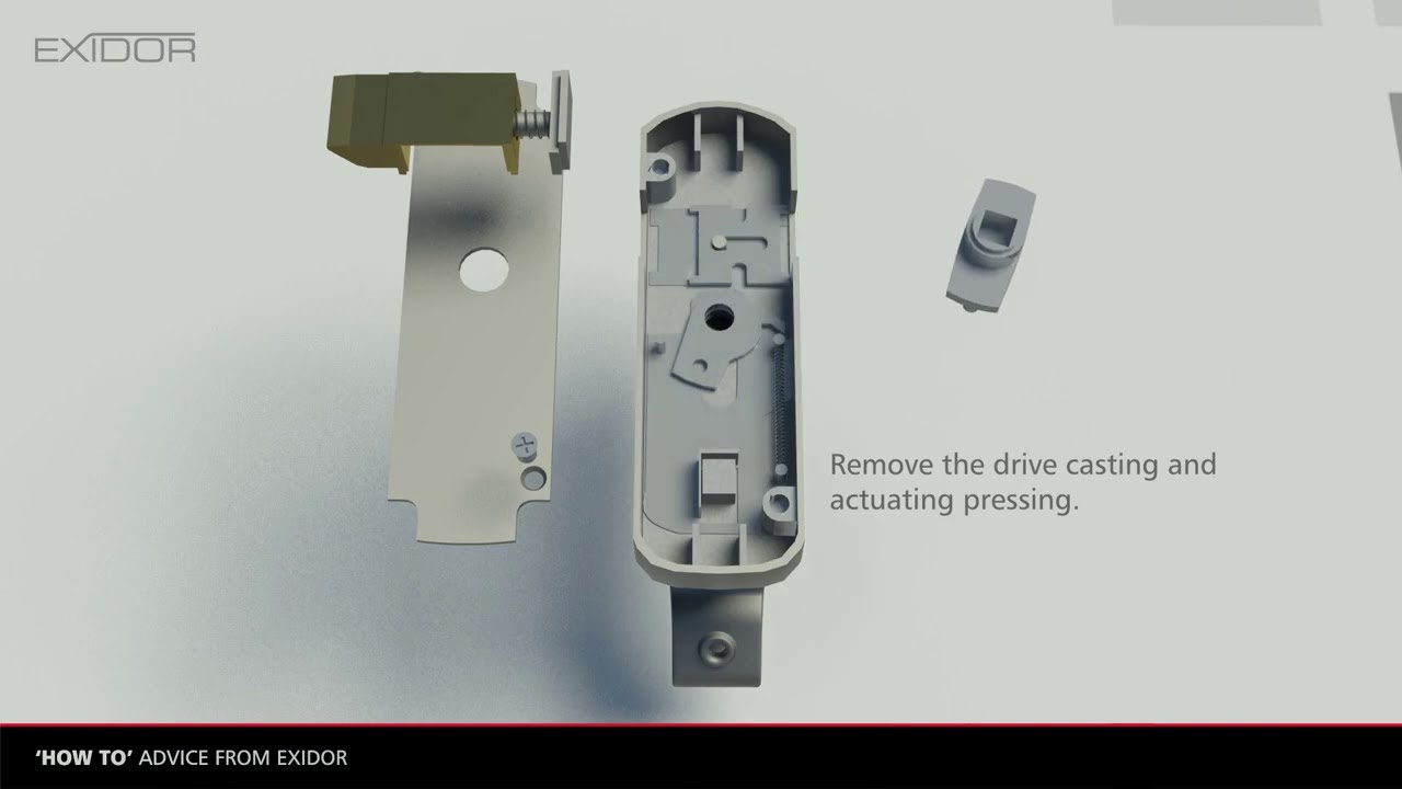 Re-handing a door closer animation