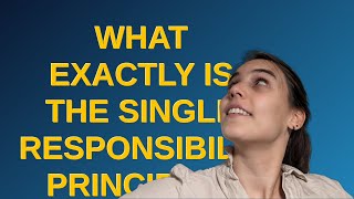 Softwareengineering: What exactly is the single responsibility principle?