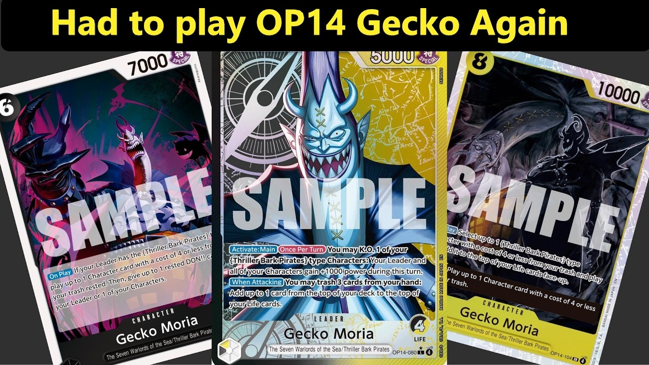OP14 GeckoMoria Gameplay vs Doffy,Blackbeard,Rosinante,Sugar, RGluffy, Yluffy, Yamato, Karrot, Lucci