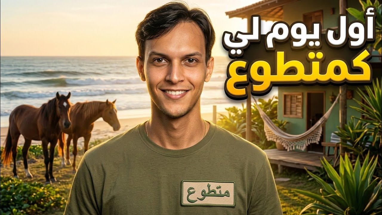 لم أتخيل أن يبدأ التطوع هكذا… أحصنة وحشية وشاطئ معزول