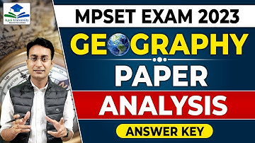 MPSET Exam Paper Analysis 2023 | MP SET Geography Paper Answer Key | #mpset #mpset2023 #mpsetexam