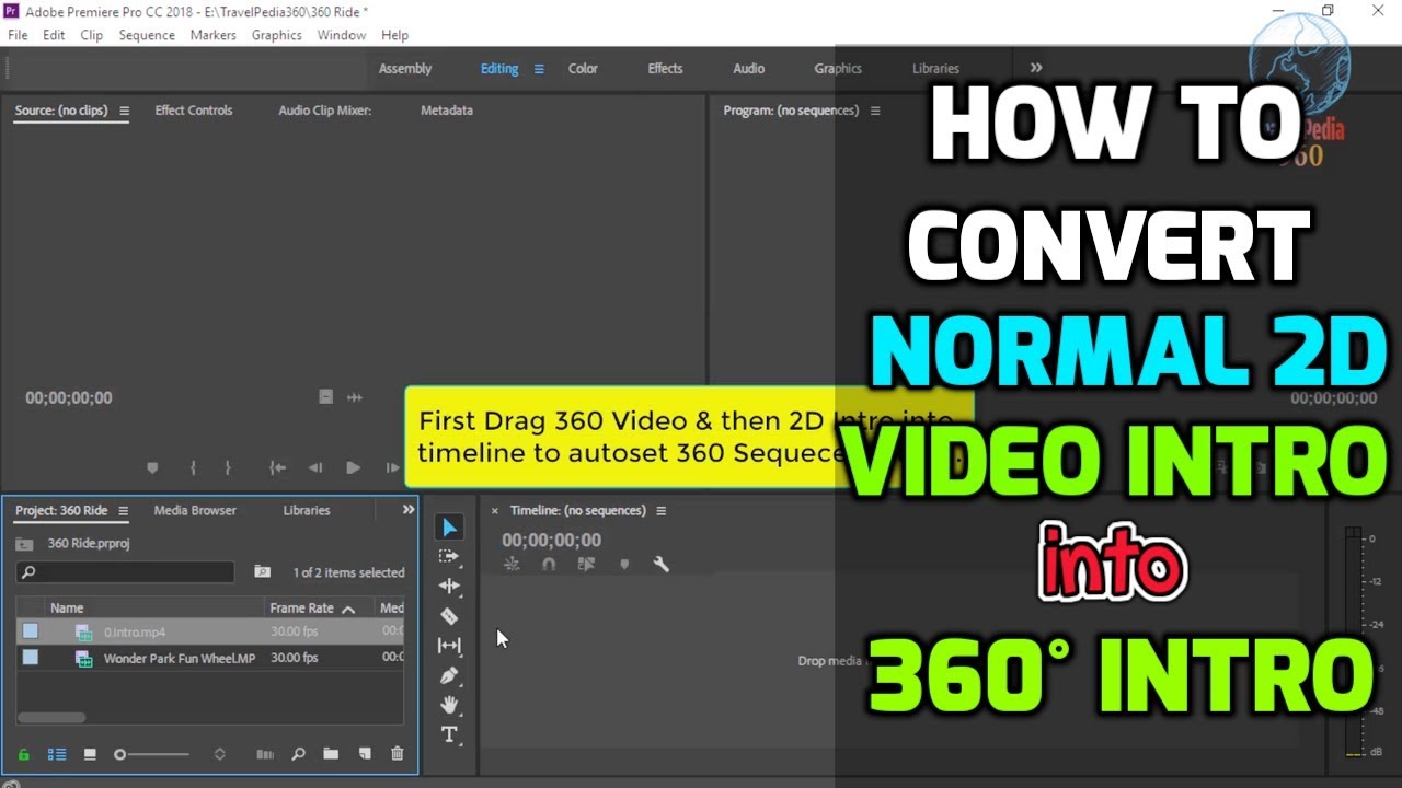 How to Convert Normal Intro into 360° Intro | Tech 360 | TravelPedia 360 - YouTube