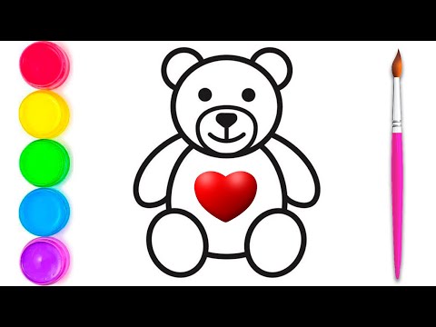 How to draw teddy bear | Как нарисовать МИШКУ Супер Легко за 10 секунд 🐻