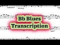 Bb Blues Solo Transcription (Bb Instruments)