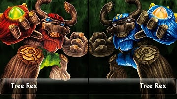 SKYLANDERS GIANTS TREE REX VS GNARLY TREE REX