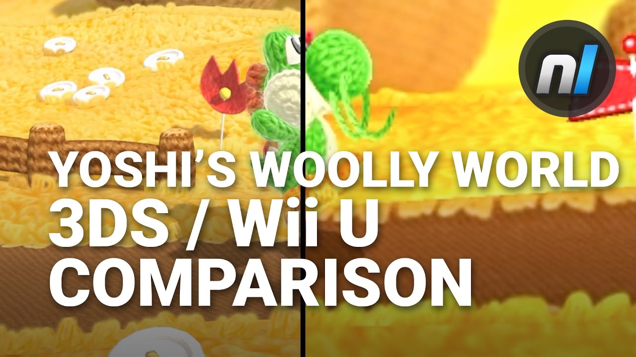 Poochy & Yoshi's Woolly World 3DS / Wii U Graphical Comparison - YouTube