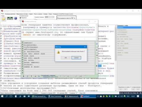 TextXpert Видео 1 - база синонимов в программе для размножения статей