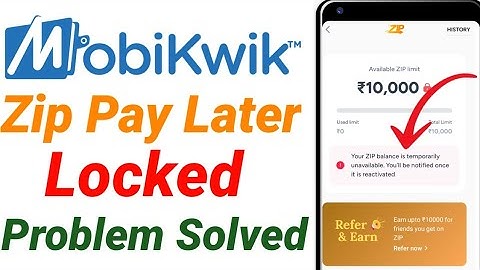 Your ZIP balance is temporarily unavailable. You