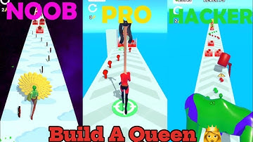 NOOB vs PRO vs HACKER IN BUILD A QUEEN levels 73-78