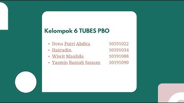 Tugas Besar Pemrograman Berorientasi Objek - B Kelompok 6