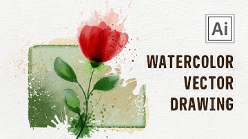 Illustrator Drawing Tutorial - How to draw Flowers with Vector Watercolor Brushes