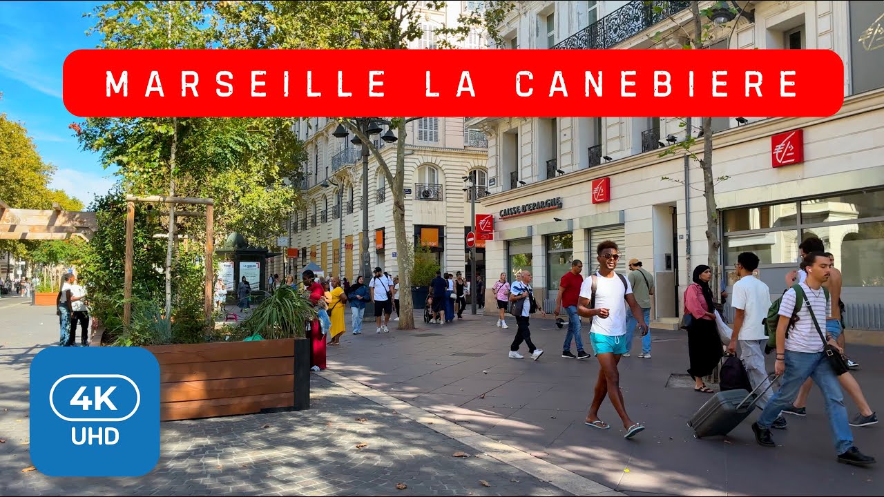 Marseille La Canebière Walk | 4K UHD Street Tour