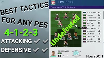 Pes 2019 Best Formation, Tactics and  Advanced Instructions for pes 2017 /2018 /2019 /2020.