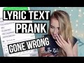 SONG LYRIC TEXT PRANK GONE WRONG Shawn Mendes Treat You Better YouTube