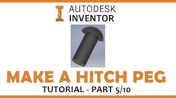 Inventor Model Train Tutorial - Hitch Peg (Part 5/10)