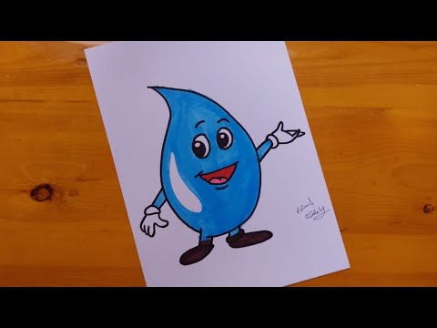 رسم الماء حياه رسم قطرة ماء           