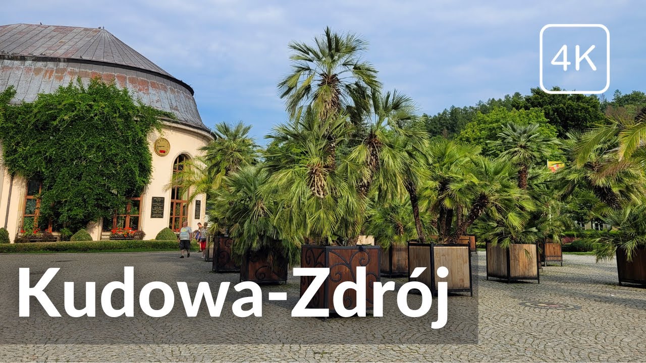 Kudowa-Zdrój | Tężnia solankowa | Park Zdrojowy | 4K 60 fps | relaks