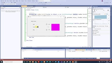 Visual Studio 2019 (Visual Basic Programming) - RGB Change Color By Form