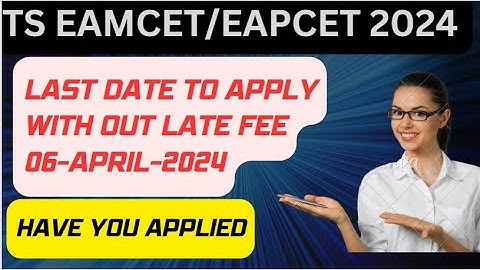 TS EAMCET 2024 last Date |06 April 2024|Apply TS EAMCET|TS EAPCET 2024|Revised exam dates