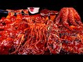 ASMR SPICY SEAFOOD, SPICY ENOKI  MUSHROOM, OCTOPUS, SQUID, CHICKEN, CRAB, SHRIMP 해물찜 팽이버섯 먹방 MUKBANG