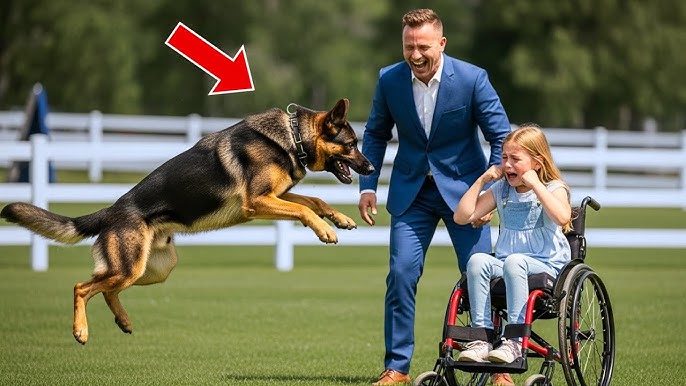 Rich Man Set a German Shepherd on His Daughter in a Wheelchair—What the Dog  Did Next Shook Everyone