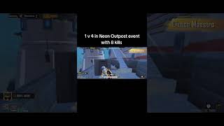 1 v 4 in Neon Outpost event with 8 kills #pubg #pubgmobile #pubgmobilebd #viralshorts