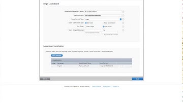 How to setup Game Center Leaderboard in iTunes Connect