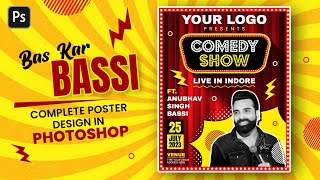 Comedy Show Poster Design in Photoshop | Photoshop Tutorial