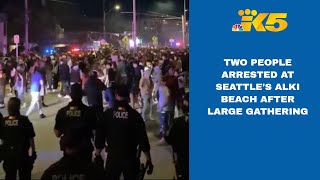 2 people arrested at Seattle's Alki Beach after large crowd gathers