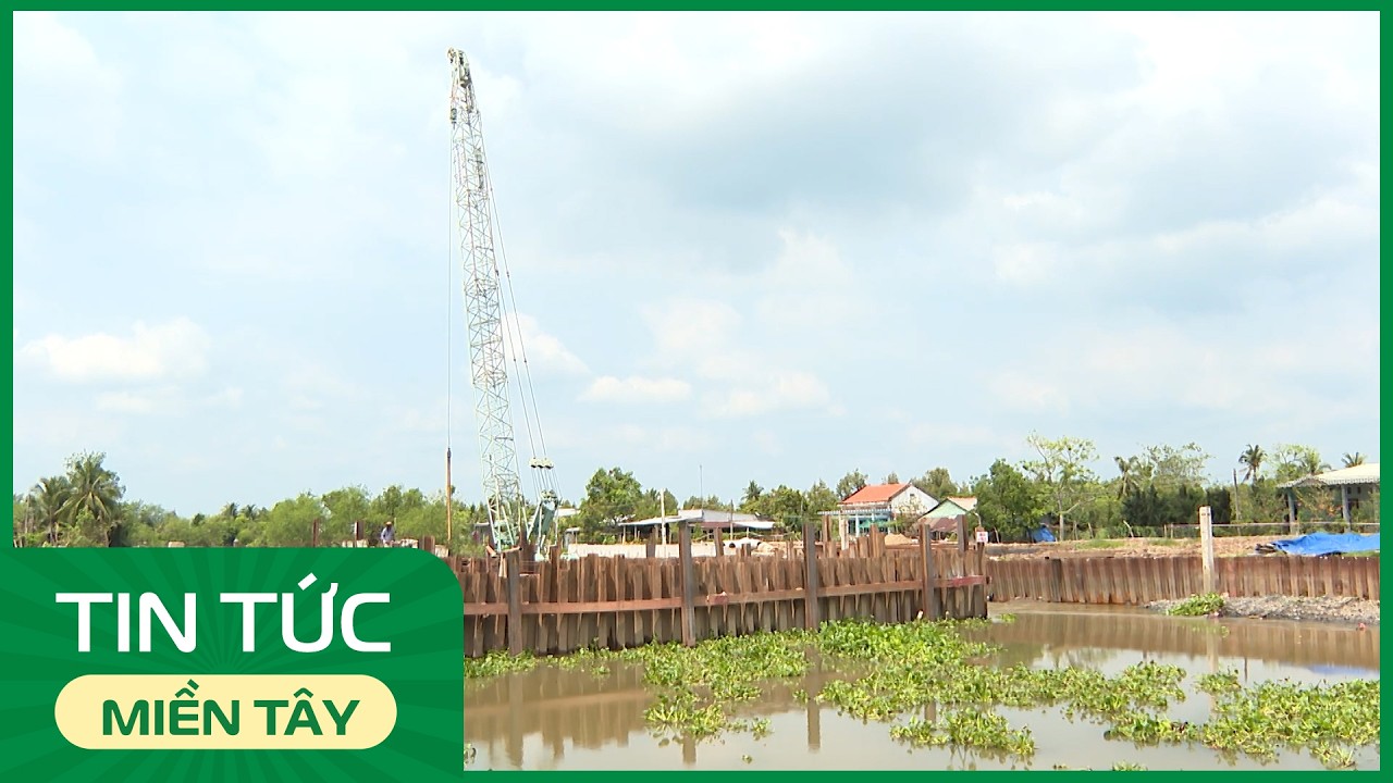 Cống Trà Tân vừa bảo đảm tiến độ vừa góp phần ngăn mặn | THDT