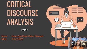 Group 5 - Critical Discourse Analysis (Part 1)