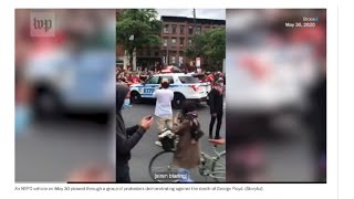 Cops Plow Into Protesters In Brooklyn On May 30 2020 - George Floyd Protests