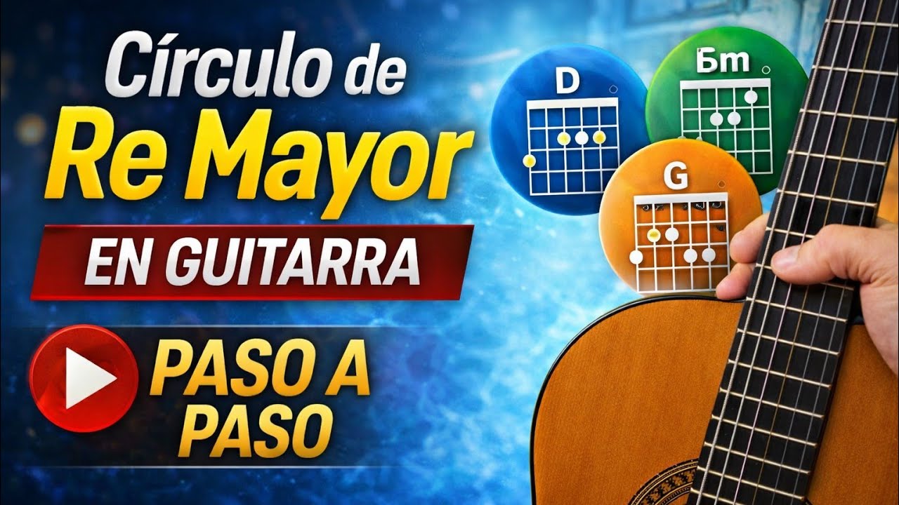 Cómo Tocar el Círculo de Re Mayor en Guitarra Fácil y Rápido