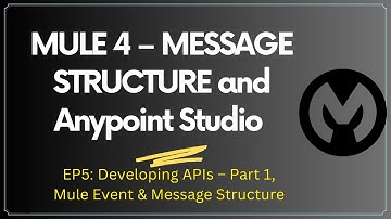 Developing APIs -Part I - MULE 4 – MESSAGE STRUCTURE and Anypoint Studio | Session5 |