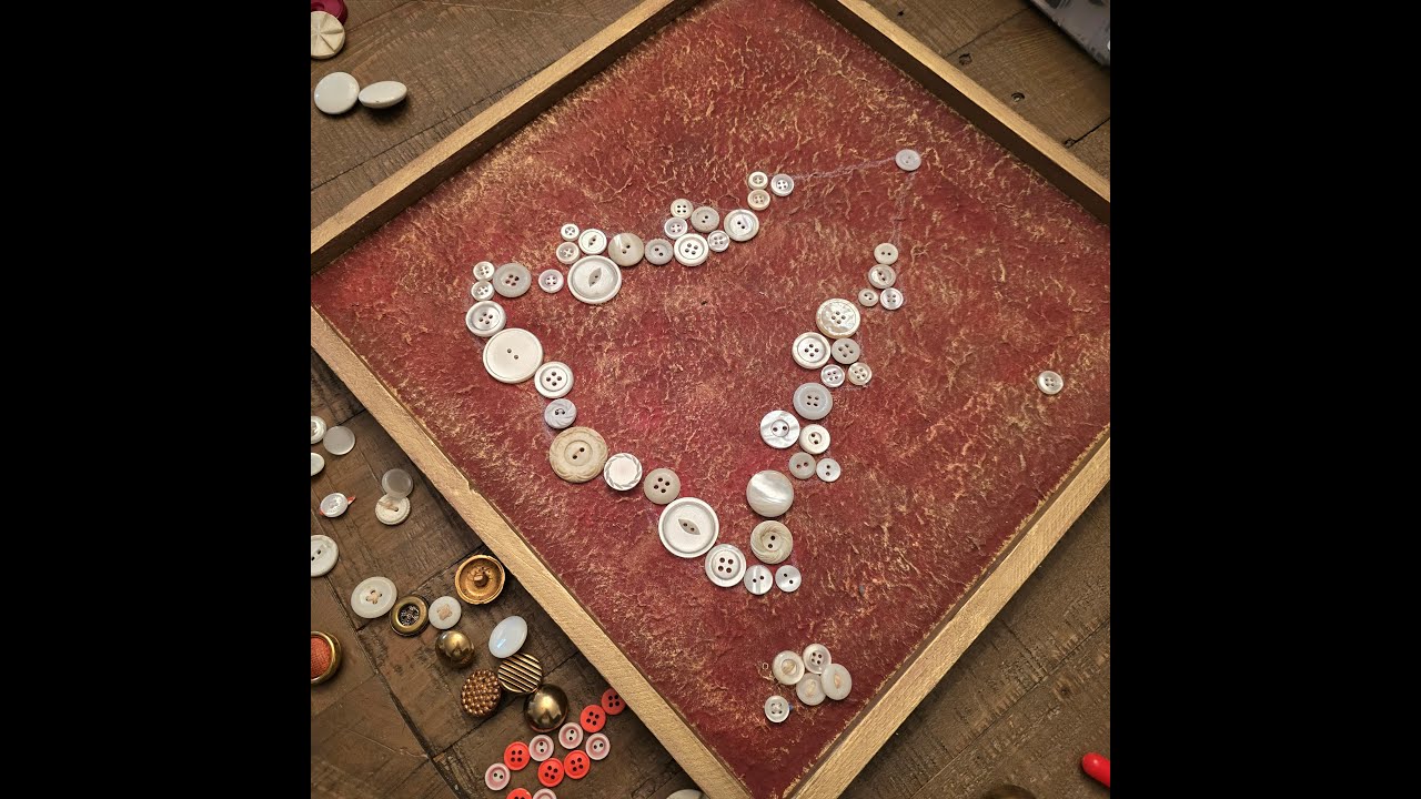 DIY Vintage Button Christmas Tree Art - YouTube