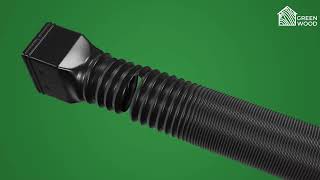 Greenwood 2-Pack Flexible Rain Gutter Downspout Extension Pipe-GWA133